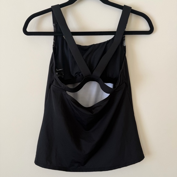 Nike Women's Black and Gray Swim/Athletic Tank Top - Picture 2 of 6